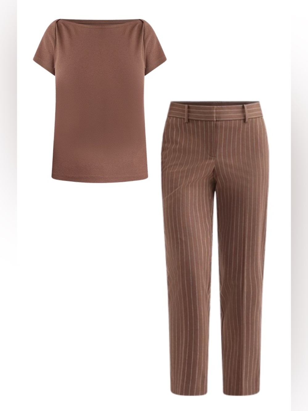LOFT 2pc Bundle Riviera Pants & Ribbed Tee, NWT